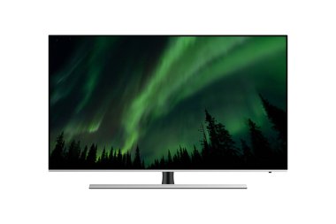 Düz ekran TV lcd, plazma - Gökyüzünde kuzey ışıkları.