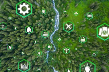 Çevre teknolojisi konsepti. Sürdürülebilir kalkınma hedefleri. SDG 'ler.