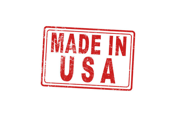 Made in usa, grunge rubber stamp. Import or Export concept.