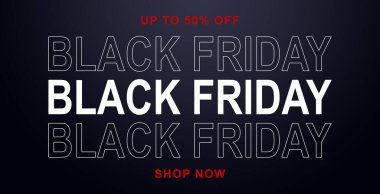 Siyah Cuma afiş. Vektör çizim. Siyah Cuma satış