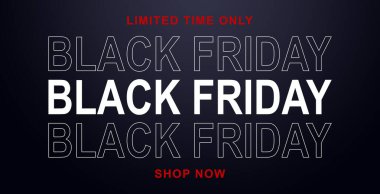 Siyah Cuma afiş. Vektör çizim. Siyah Cuma satış