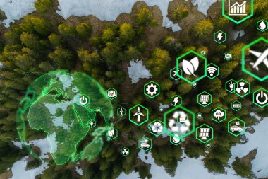 Çevre teknolojisi konsepti. Sürdürülebilir kalkınma hedefleri. SDG 'ler.