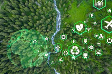 Çevre teknolojisi konsepti. Sürdürülebilir kalkınma hedefleri. SDG 'ler.