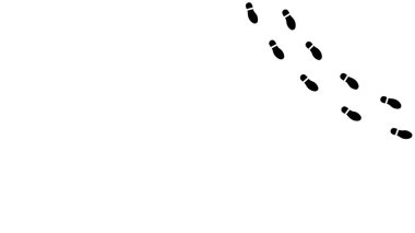 Ayak izleri var. Ayakkabı izi. Siyah insan izleri. Yolda insan ayak izi var. Ayakkabı tabanları yolda.