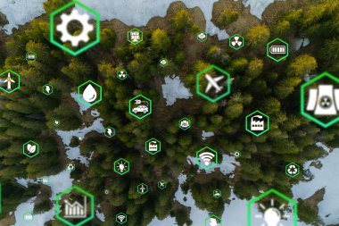 Çevre koruma, yenilenebilir, sürdürülebilir enerji kaynakları. Ampul kavramında büyüyen bitki. Sürdürülebilir gelişim. ekoloji ve dünya sürdürülebilir çevre kavramı.