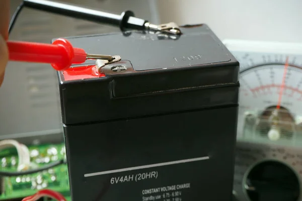 Válvula Teste Regulada Chumbo Ácido Volt Bateria Acumulador Completo Para — Fotografia de Stock