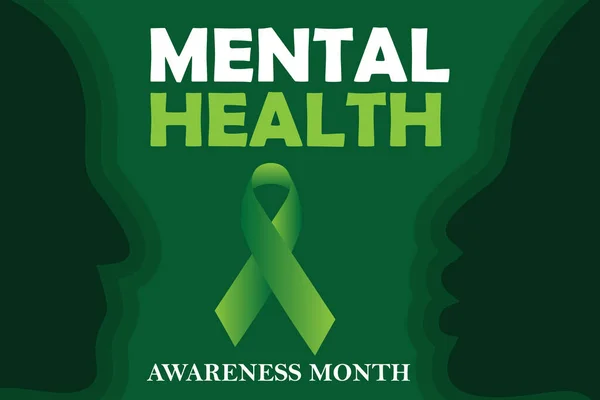 Mental Health Awareness Month in May. Annual campaign in United States. Raising awareness of mental health.