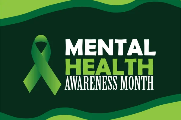 Mental Health Awareness Month in May. Annual campaign in United States. Raising awareness of mental health.