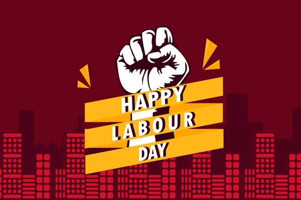 Happy Labor Day Banner 1St May Design Template Vector Illustration — Stock Vector