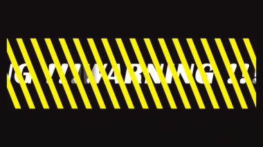 Çizgili sarı uyarı işareti