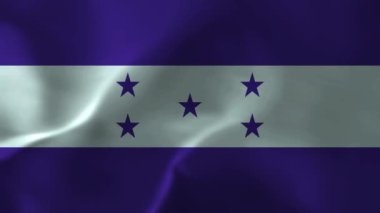 Honduras bayrağı. Kumaşın dokusu Honduras Ulusal Bayrağı Animasyon Stok Videosu - İzlanda Bayrağı Döngüde Dalgalanıyor