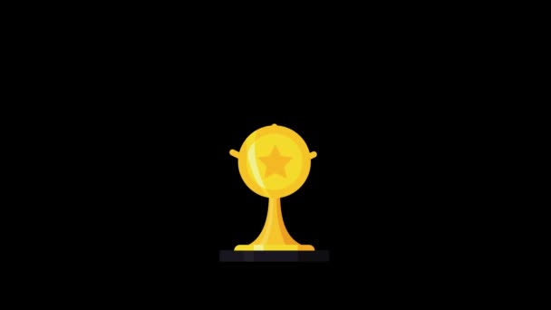 Trofeo Icono Logotipo Diseño Ilustración Plantilla Vídeos De Stock Sin Royalties Gratis
