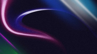 Ortasında beyaz bir çizgi olan mor ve mavi bir çizginin bulanık görüntüsü. Görüntü rüya gibi, gerçeküstü bir his veriyor.