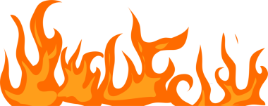 yanan ateş etmek beyaz arka plan üzerinde