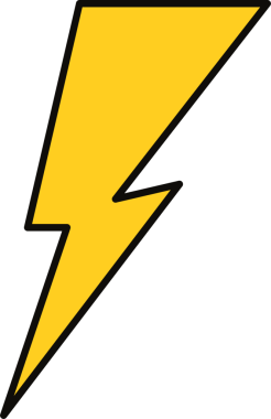 Şimşek simgesi vektör illüstrasyonu
