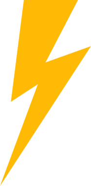 Şimşek simgesi, vektör illüstrasyonu