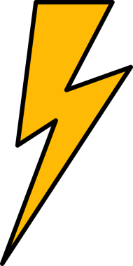 yıldırım simgesi katı biçimde simgesi