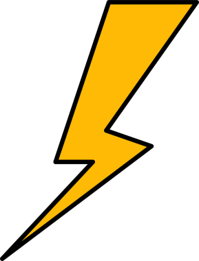 Şimşek simgesi vektör illüstrasyonu