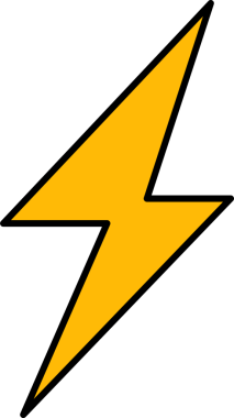 yıldırım yassı vektör sembolü