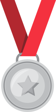 Madalya ikon vektör illüstrasyonu