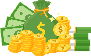 Para çantası simgesi, düz stil