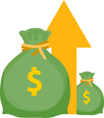 Para dolar ikonu. vektör illüstrasyonu