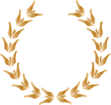 Altın yapraklı bir çelengin vektör çizimi