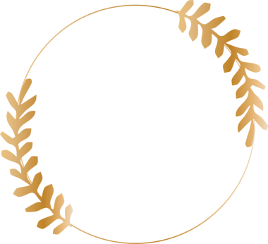 Altın çelenkli çerçeve