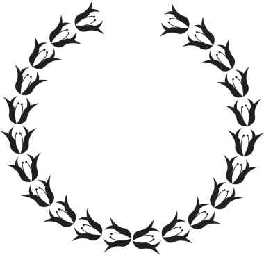 Çelenk ikonu. Web için çelenk vektör simgelerinin basit çizimi