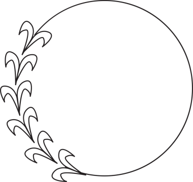 Siyah arka planda bir ağaç çemberi. vektör resmi.