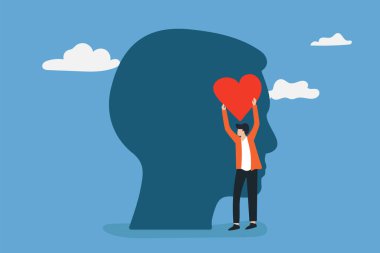 Olumlu düşünceler, insan beyni kişisel bakımı. Refah, kabullenme, gelişen beyin.