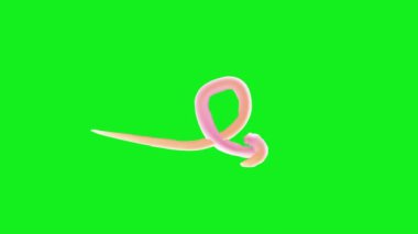 Yeşil arka planda pembe şeker. 3d oluşturma