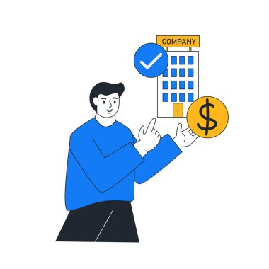 Grafik çubuğuna tırmanan işadamlarının vektör çizimi. kavram krizi ekonomisinde