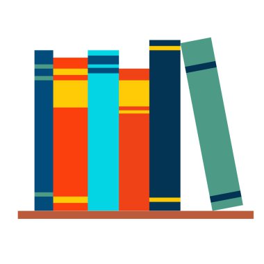 Kitap öğrenme ikonu düz, işaret defteri