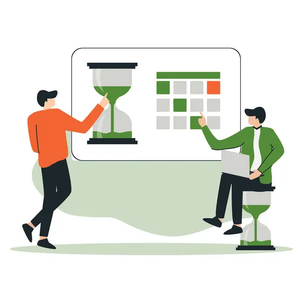 Grafik çubuğuna tırmanan işadamlarının vektör çizimi. kavram krizi ekonomisinde