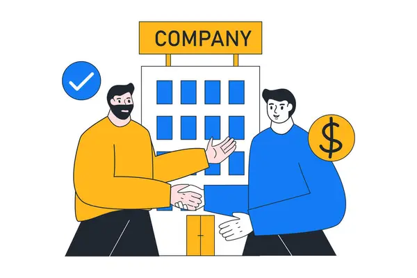 Grafik çubuğuna tırmanan işadamlarının vektör çizimi. kavram krizi ekonomisinde