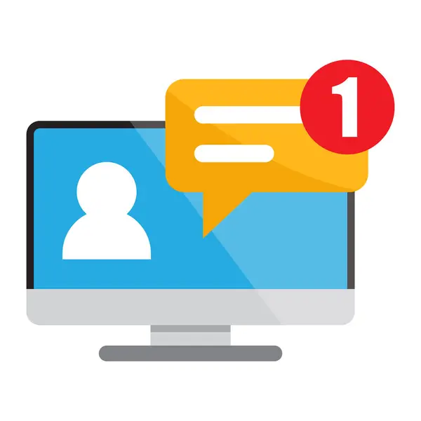 bildirim baloncuğu simgesi düz