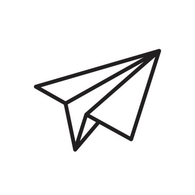 kağıt uçak simgesi mektup iletimi vektör illüstrasyonuName