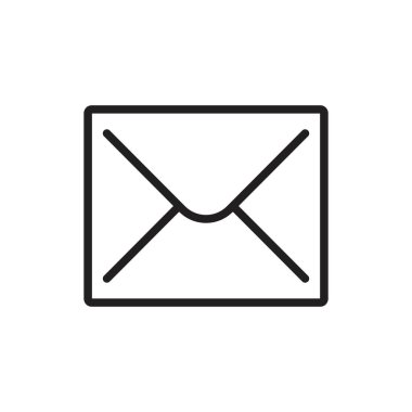 simge posta zarfı düz biçim vektör çizimi