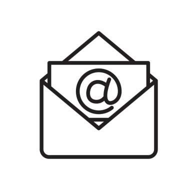 simge posta zarfı düz biçim vektör çizimi