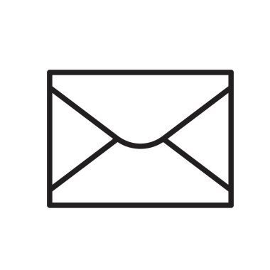 simge posta zarfı düz biçim vektör çizimi