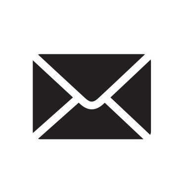 simge posta zarfı düz biçim vektör çizimi