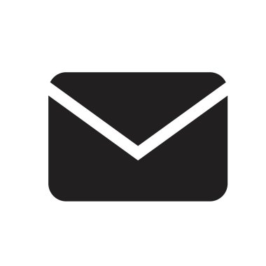 simge posta zarfı düz biçim vektör çizimi