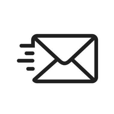 simge posta zarfı düz biçim vektör çizimi