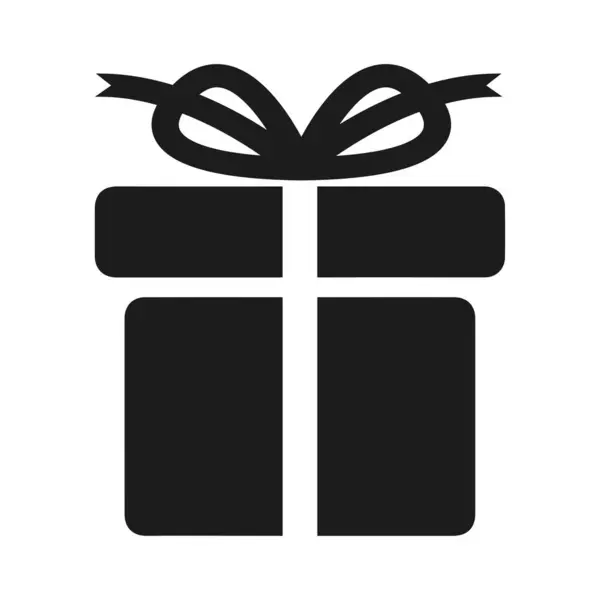 Yay ikonlu kutu. Beyaz arkaplanda izole edilmiş web tasarımı için hediye kutusu mevcut vektör simgesinin basit çizimi