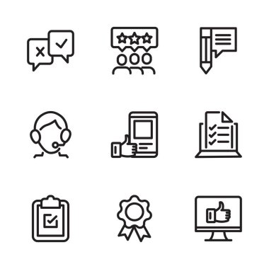 İş simgeleri ayarlandı. Vektör illüstrasyonu