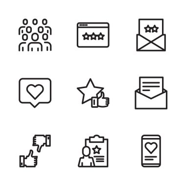 vektör simgeleri seti e- posta, zarf, mesaj, sohbet, ileti simgeleri