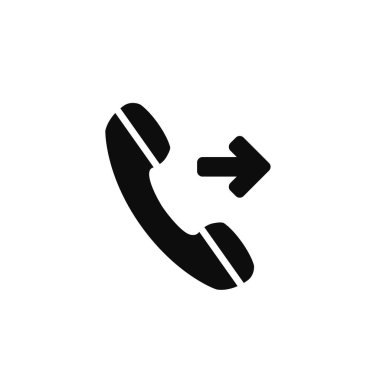 Telefon vektör simgesi. düz vektör işareti.