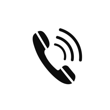 telefon simgesi vektörü beyaz arkaplanda izole edildi