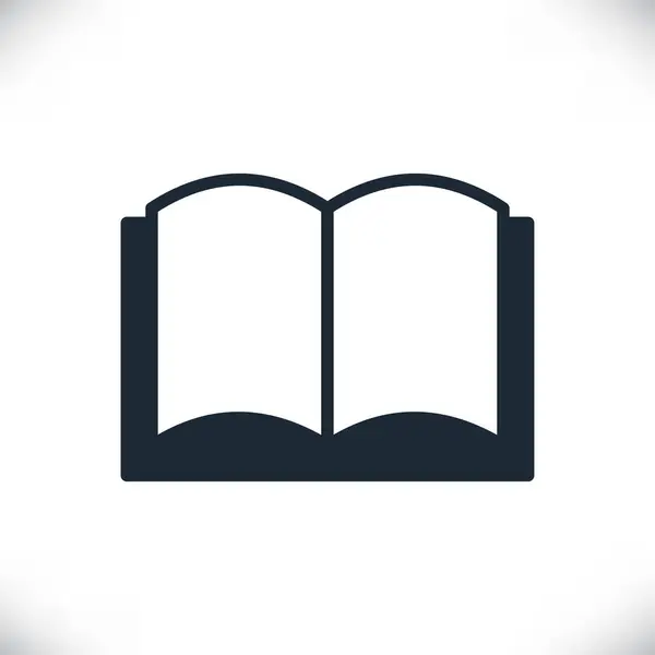 Beyaz arkaplanda izole edilmiş vektör siyah kitap simgeleri